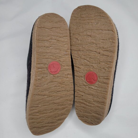 HAFLINGER GZL Charcoal Wool Felt Clog Size 39 Cork Winter Unisex - Picture 6 of 9